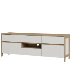 TV-Board in Weiß und Eiche Dekor - Ovidio