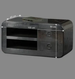 TV-Lowboard Pilot in Alufarben