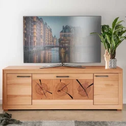 Unterschrank für den Fernseher aus Kernbuche - Sarosca
