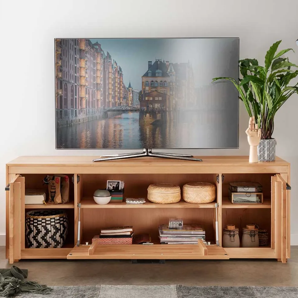 Unterschrank für den Fernseher aus Kernbuche - Sarosca