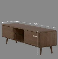 Unterschrank für Fernseher aus Eiche Bianco - Bakaras