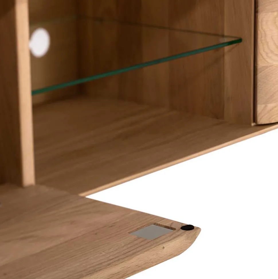 Unterschrank für Fernseher aus Eiche Bianco - Bakaras