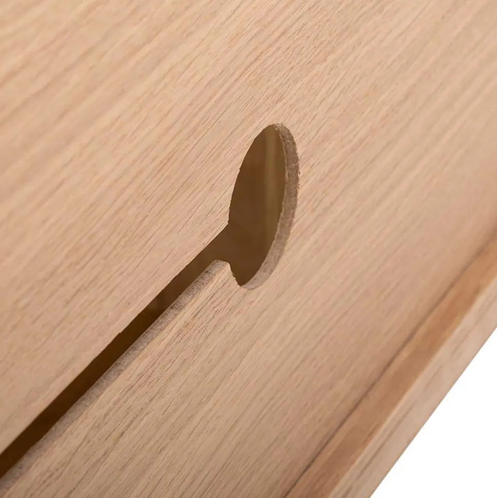 Unterschrank für Fernseher aus Eiche Bianco - Bakaras