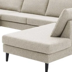 U-Sofa Wohnlandschaft in Creme - Bentema