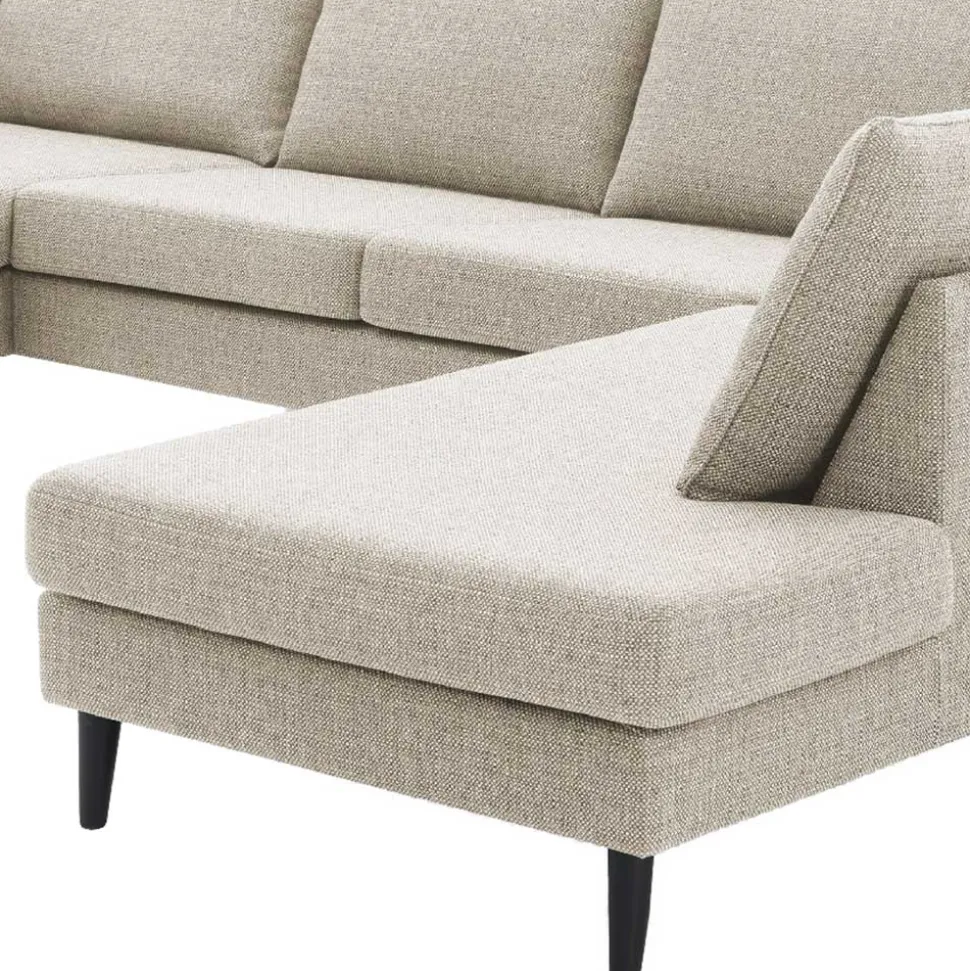 U-Sofa Wohnlandschaft in Creme - Bentema