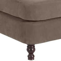Velours Polstersessel in Beigegrau - XXL Format - Jerry