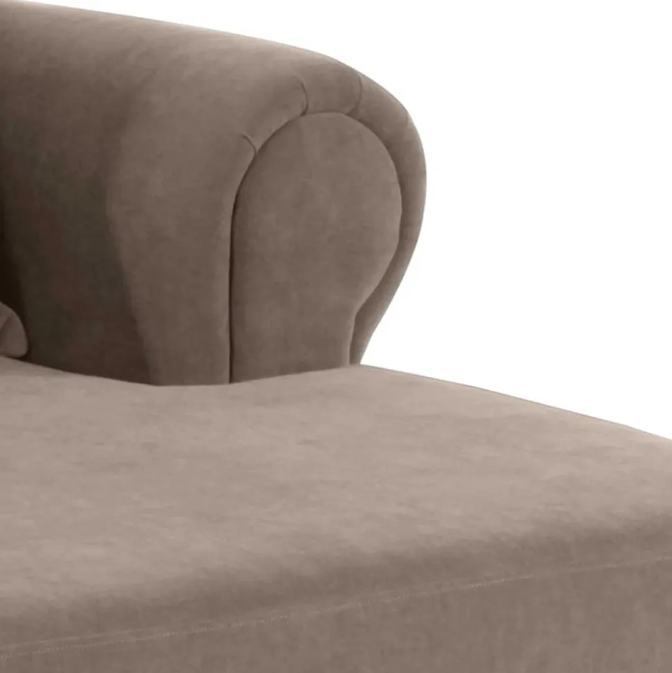 Velours Polstersessel in Beigegrau - XXL Format - Jerry