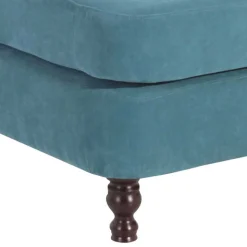 Velours Polstersessel in Petrol Blau - XXL Format - Karama