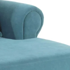 Velours Polstersessel in Petrol Blau - XXL Format - Karama