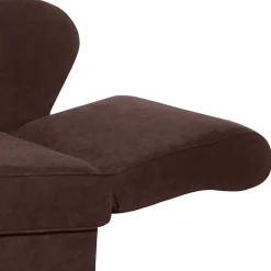 Velours Recamiere in Braun mit Buche - Curney