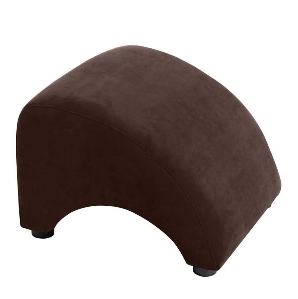 Velours Sessel in Braun mit Nussbaumfarben - Vastonia