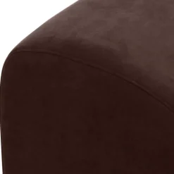 Velours Sessel in Braun mit Nussbaumfarben - Vastonia
