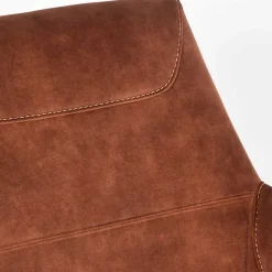 Velours TV Sessel in Rost Braun - Vuluza