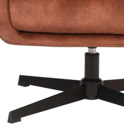 Velours TV Sessel in Rost Braun - Vuluza