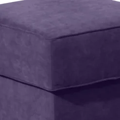 Velours-Ohrensessel in Violett mit Buche - Antonia
