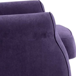 Velours-Ohrensessel in Violett mit Buche - Antonia