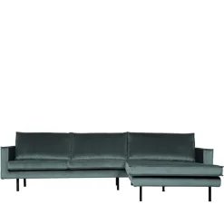 Velvet Polsterecke in Petrol & Schwarz - Fledos