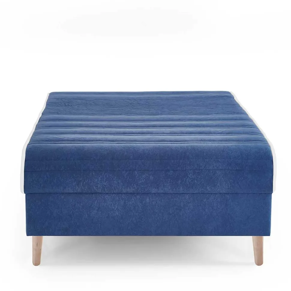 Verstellbare Daybed Polsterliege in Blau Samt - Blackbird