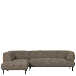 Viersitzer Ecksofa in Dunkelbraun - Marus