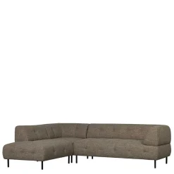 Viersitzer Ecksofa in Dunkelbraun - Marus