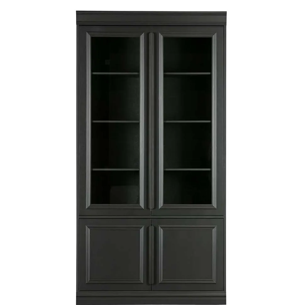 Vintage Vitrinenschrank in Schwarz - Graddos