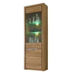 Vitrine Croconia aus Wildeiche massiv Bianco geölt