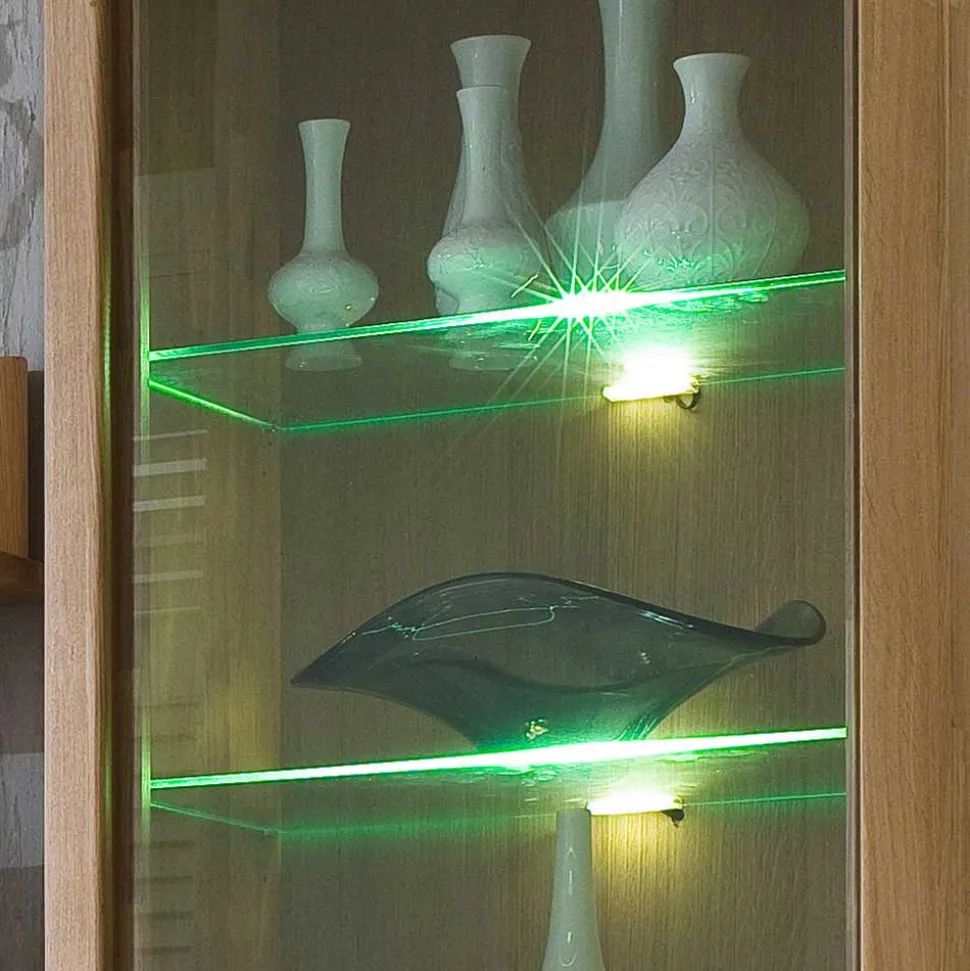 Vitrine Croconia aus Wildeiche massiv Bianco geölt