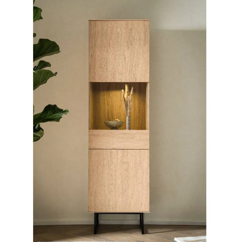 Vitrine in Eiche Stone Holzoptik - Jaskin