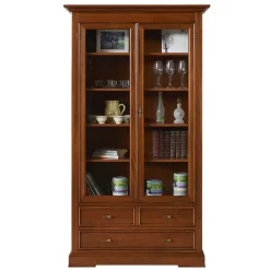 Vitrine in Walnuss Braun - Istefanio