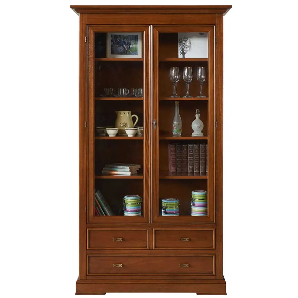 Vitrine in Walnuss Braun - Istefanio