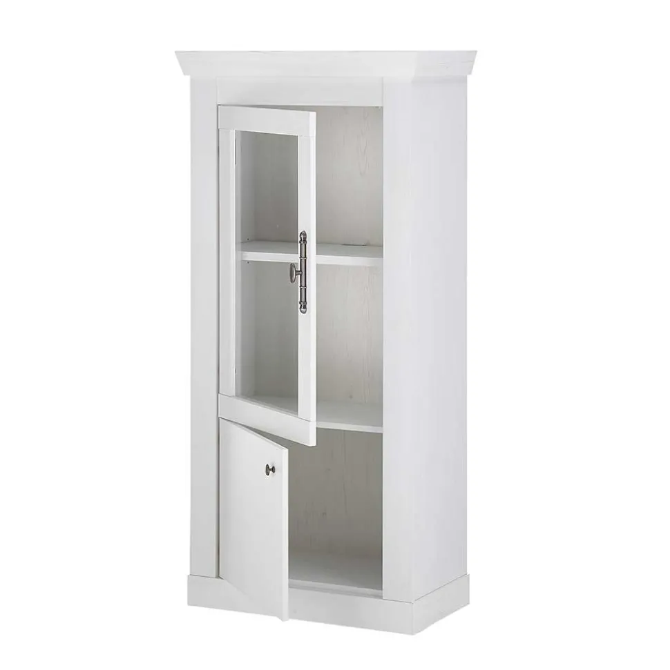 Vitrine in weißer Holzoptik Pinie - Liancos