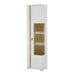 Vitrine mit LED Licht und Metallgriff - Racelyn