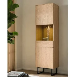 Vitrine und TV-Board Set - Jaskin (zweiteilig)