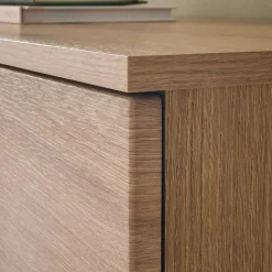 Vitrinen-Highboard in Eiche Holzoptik - Brocus