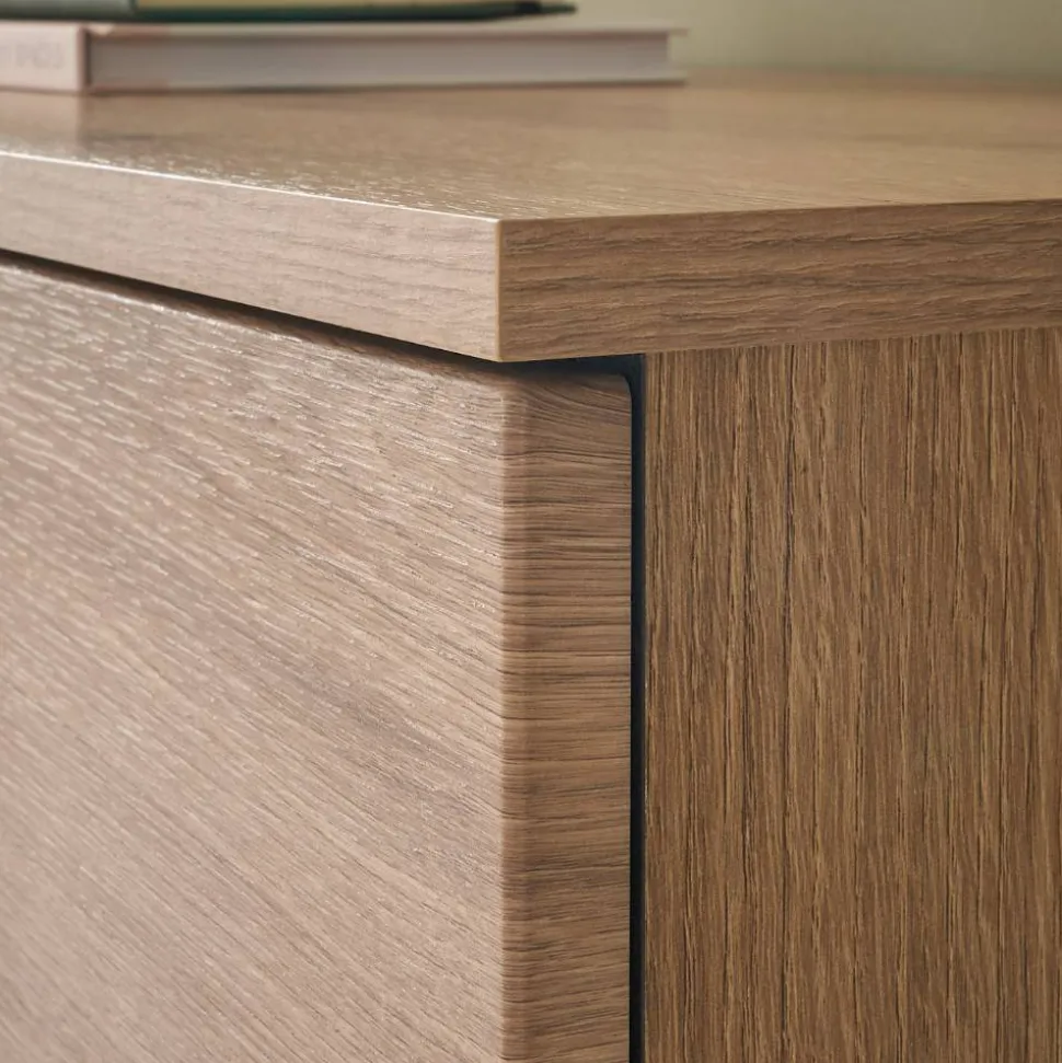 Vitrinen-Highboard in Eiche Holzoptik - Brocus