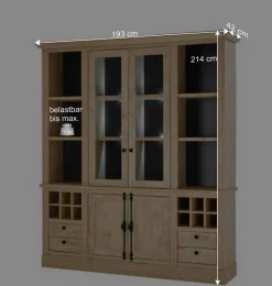 Vitrinenschrank im Landhaus Look - Hengas