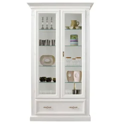 Vitrinenschrank in Weiß - Eli