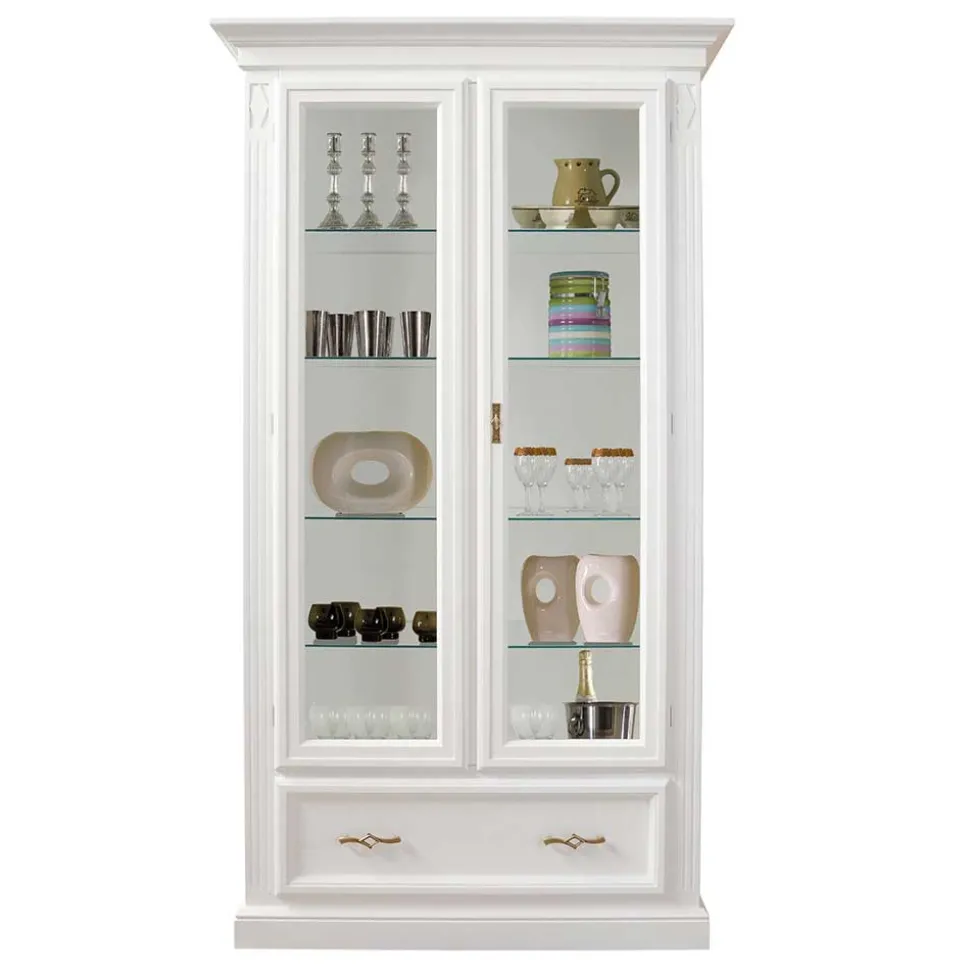 Vitrinenschrank in Weiß - Eli