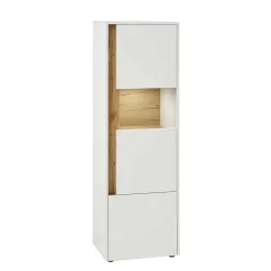 Vitrinenschrank in Weiß & Wildeiche Dekor - Nonessia