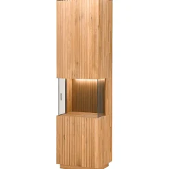 Vitrinenschrank in Wildeiche Bianco & Anthrazit - Nelsons