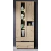 Vitrinenschrank in Wildeiche mit Grau - Kuetra