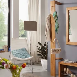 Vollholz Garderobe aus Wildeiche Massivholz - Uvinessa