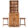 Wand Klapptisch & Hocker Set - Indri (dreiteilig)