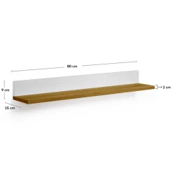 Wandboard in Eiche Furnier & Weiß - Elastian