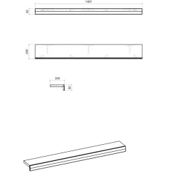 Wandboard in Hellgrau - modern - Lioscas