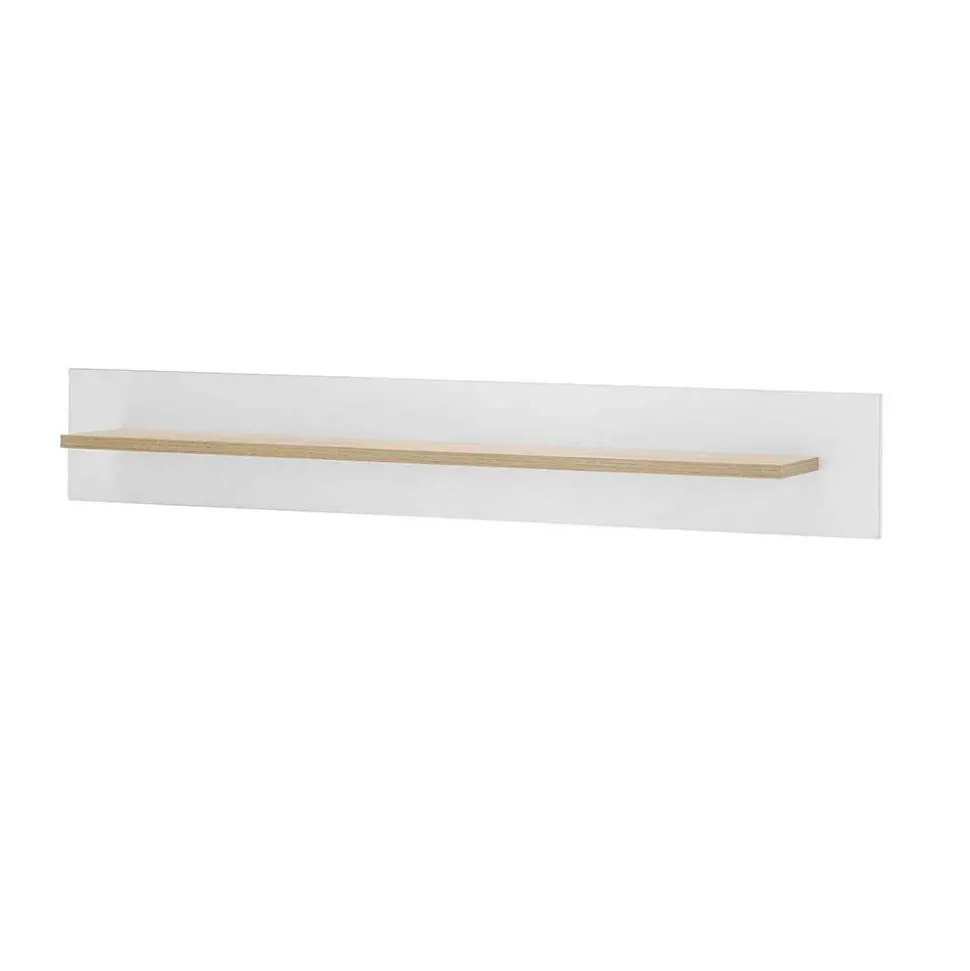 Wandboard in Weiß und Eiche - Ginko