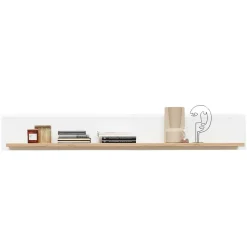 Wandboard in Weiß und Wildeiche Optik - Niam