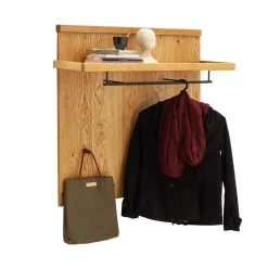 Wandgarderobe aus Balkeneiche Massivholz - Robats