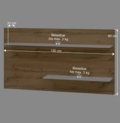 Wandpaneel Wandboard mit zwei Böden - Nonessia