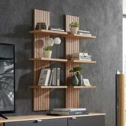 Wandregal in Wildeiche Holzoptik - Hilona